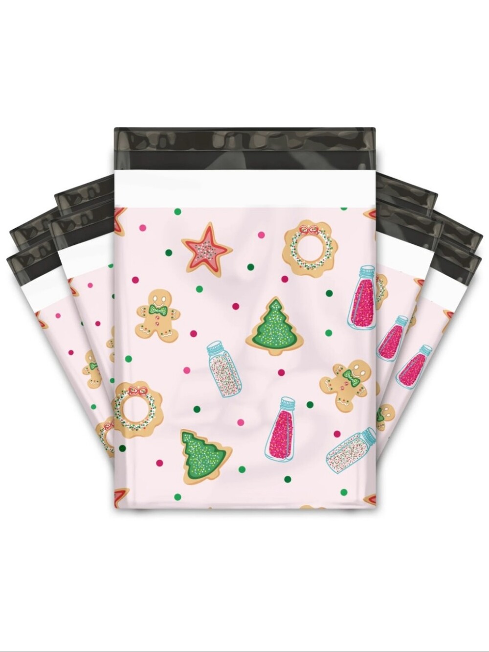 25ct, 10x13 "CHRISTMAS COOKIES" POLY MAILERS